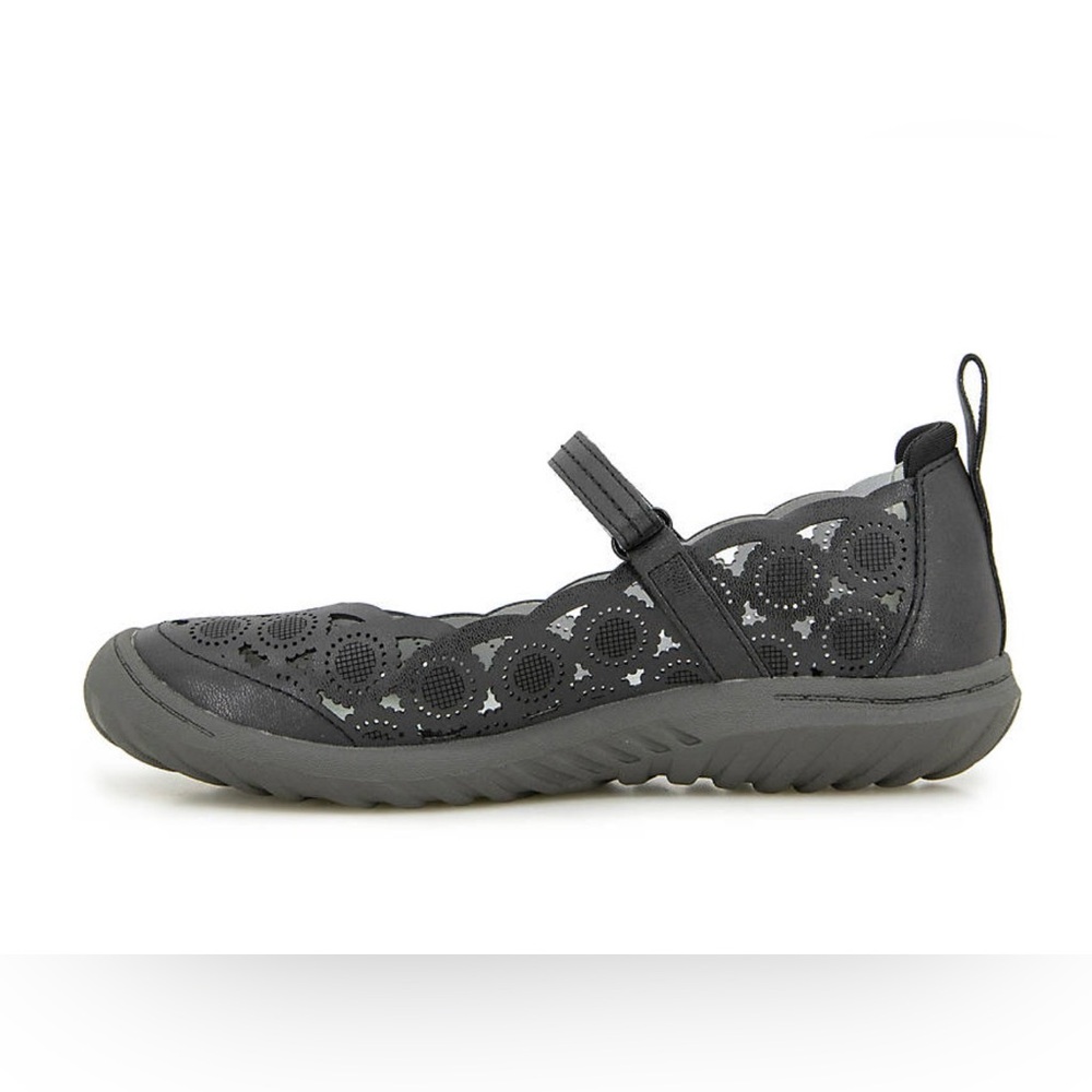 JBU Black Laser-Cut Mary Jane Flat - Picture 2 of 11